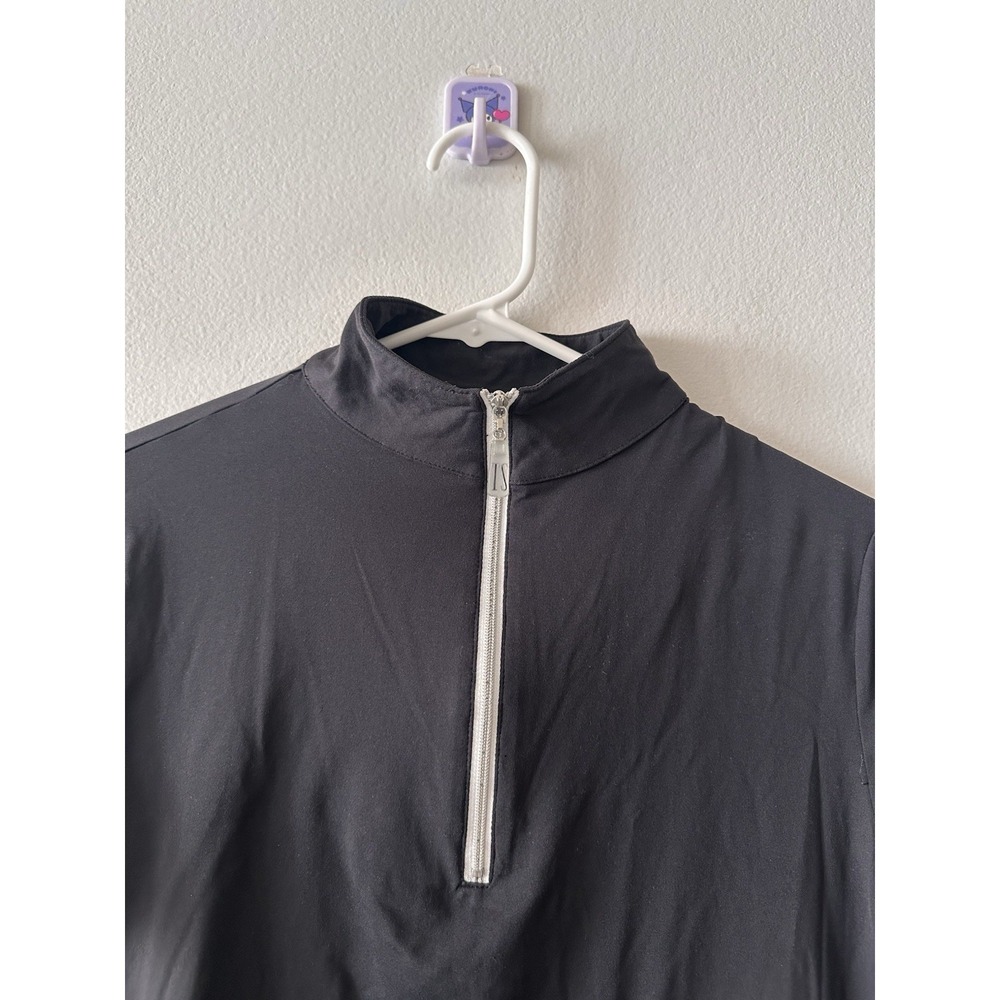 The Tailored Sportsman 1/4 Zip Short Sleeve Women's Size Medium Black Equestrian - Picture 3 of 9